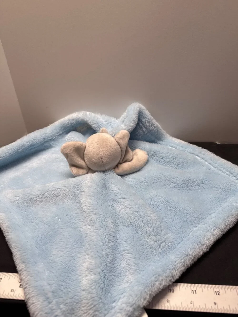 Blankets & Beyond Blue Plush Elephant Security Blanket Lovey For Baby